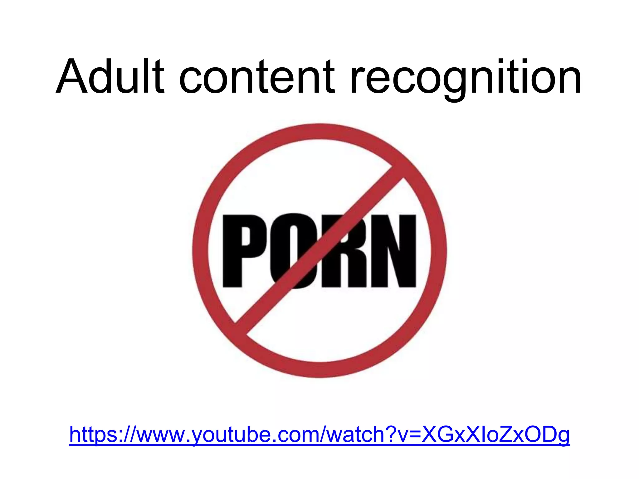 Adult content recognition
https://www.youtube.com/watch?v=XGxXIoZxODg
 