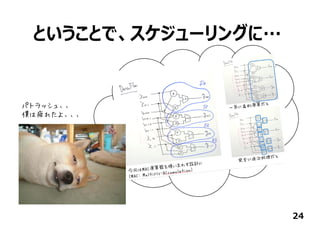 ということで、スケジューリングに…
24
パトラッシュ、、
僕は疲れたよ、、、
 