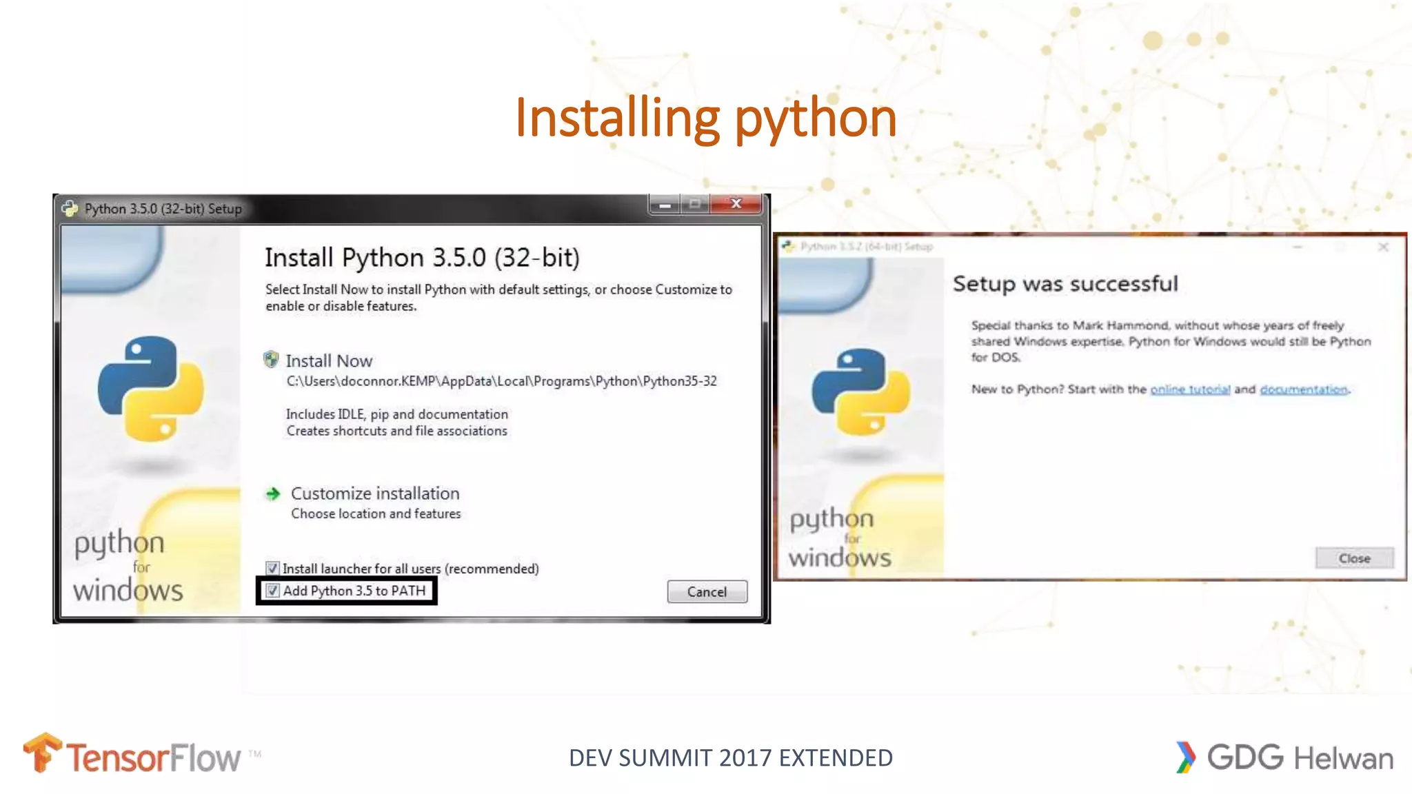 Tensorflow windows installation | PPT