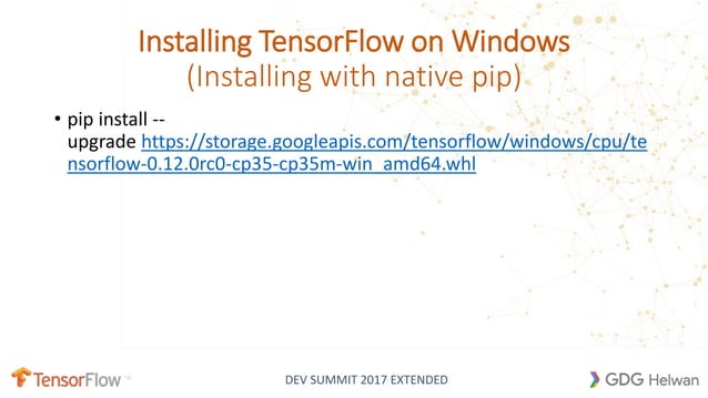 Tensorflow windows installation | PPT