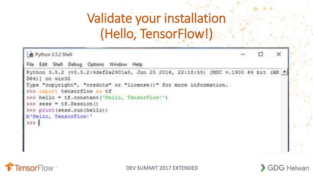 Tensorflow windows installation | PPT