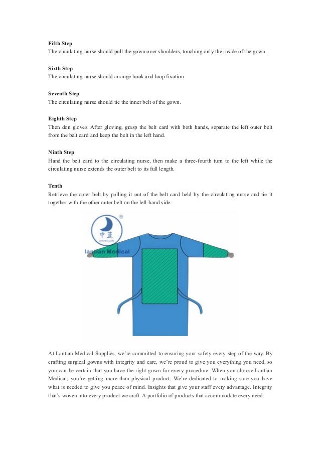 Ten steps help you how to properly wear a surgical gown