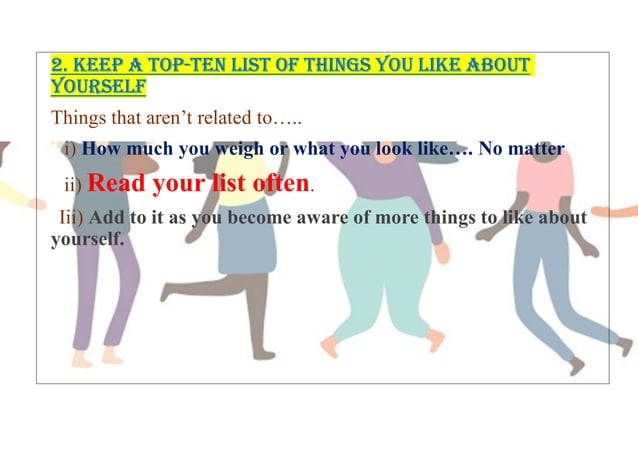Ten steps to develop positive body image | PPT