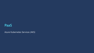 PaaS
Azure Kubernetes Services (AKS)
 