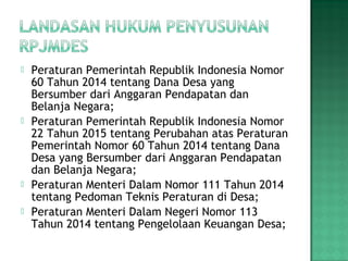  Peraturan Pemerintah Republik Indonesia Nomor
60 Tahun 2014 tentang Dana Desa yang
Bersumber dari Anggaran Pendapatan da...