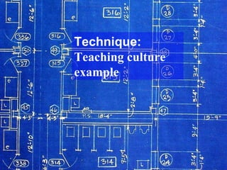 Technique: Teaching culture example 