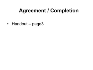 Agreement / Completion Handout – page3 