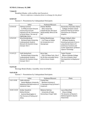 Tenth Annual Nebraska Conference for Undergraduate Women in Mathematics ...