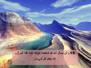 10.  لن يسأل الله كم شخصا حوّلت إليه هذا البرال . إنه يعلم كل شيء . 