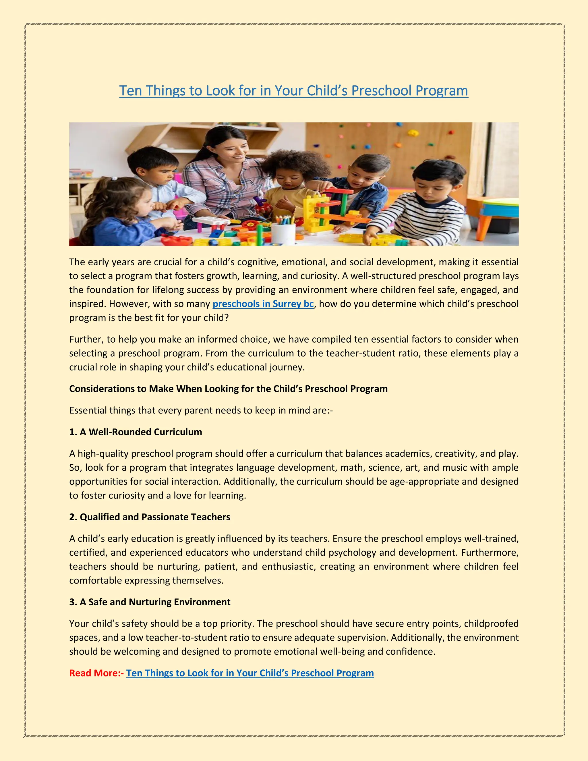 Is Your Child'S Preschool Safe? 2 Shocking Issues You Need To Know - yc3w15r