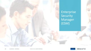 19 © 2015 CA. ALL RIGHTS RESERVED.@CAWORLD #CAWORLD
Enterprise
Security
Manager
(ESM)
 
