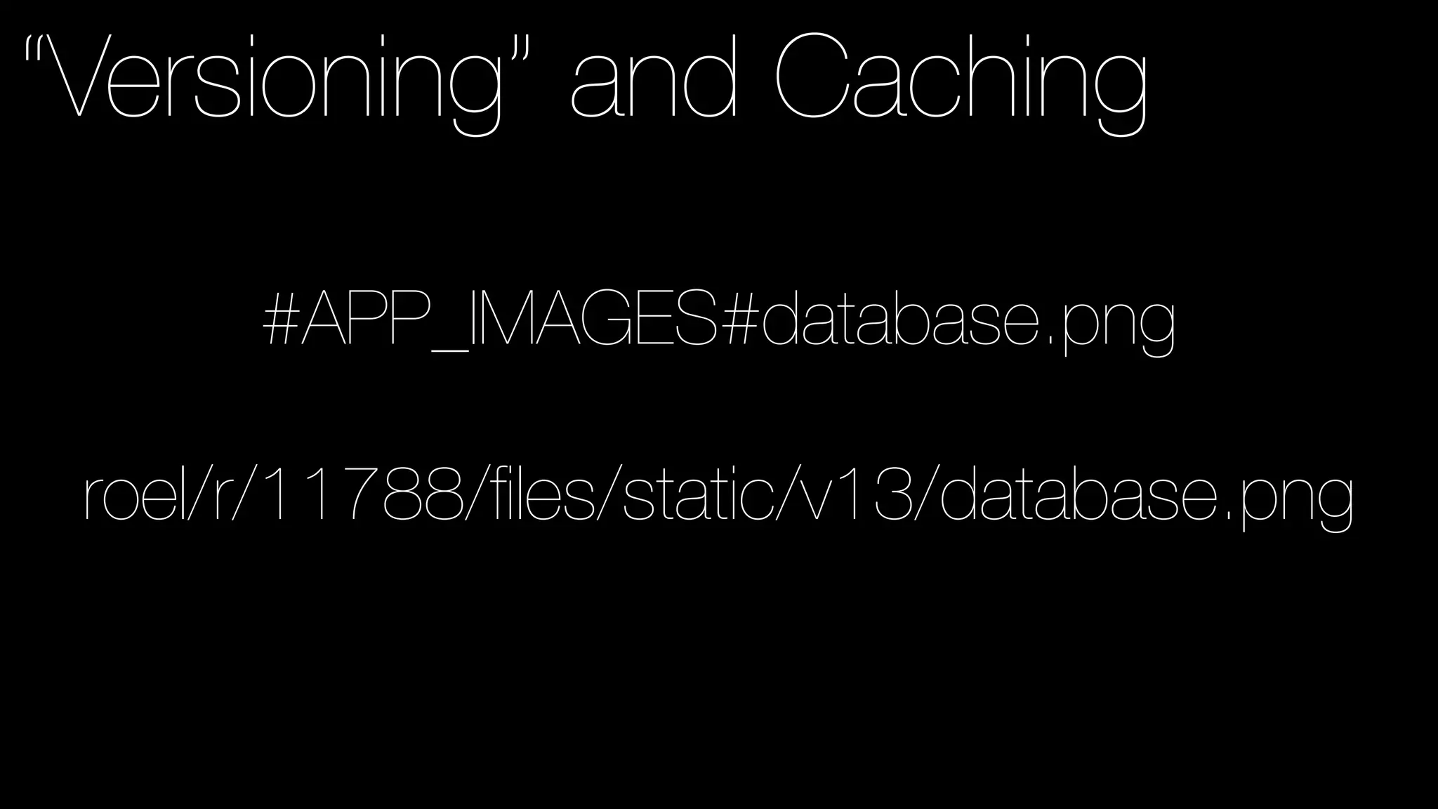 “Versioning” and Caching
#APP_IMAGES#database.png
roel/r/11788/files/static/v13/database.png