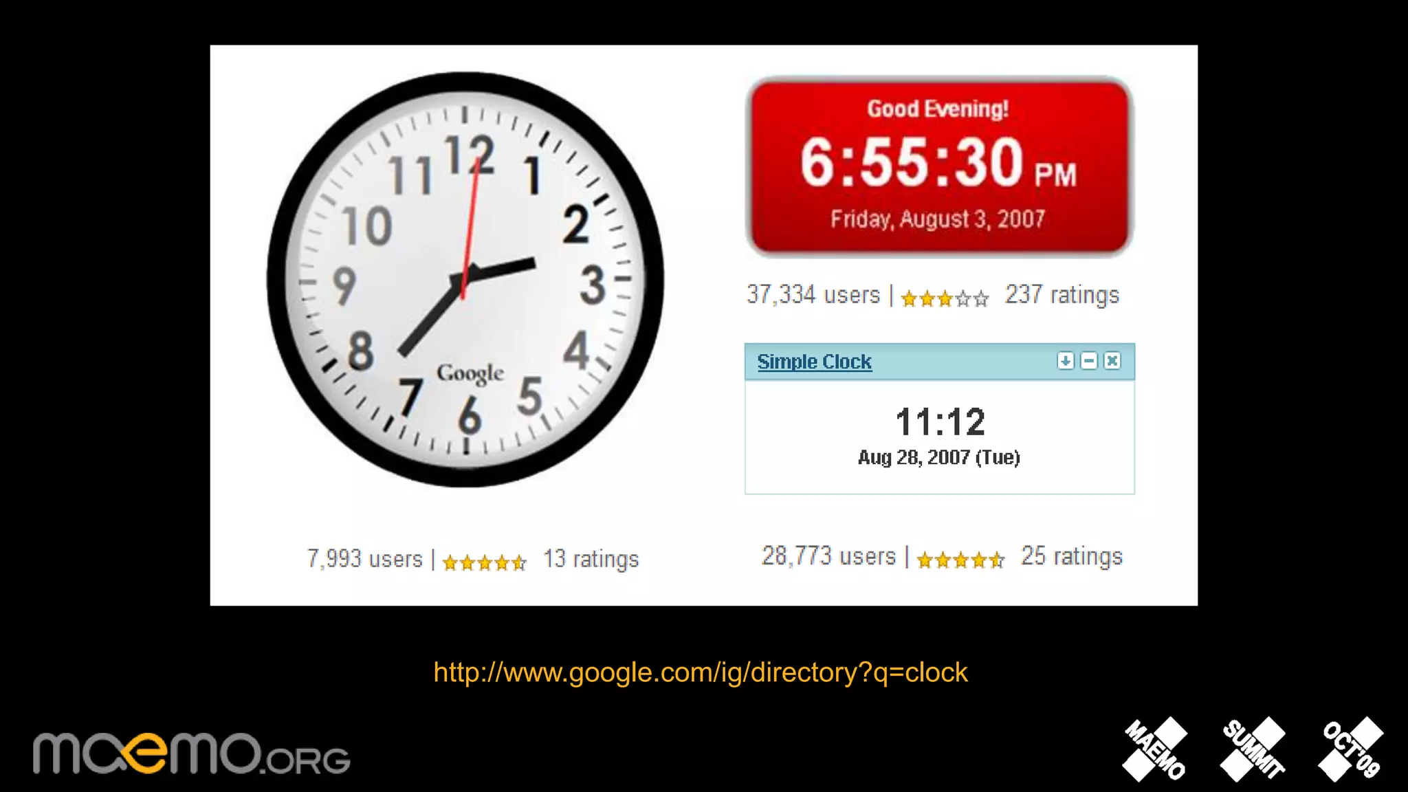 http://www.google.com/ig/directory?q=clock