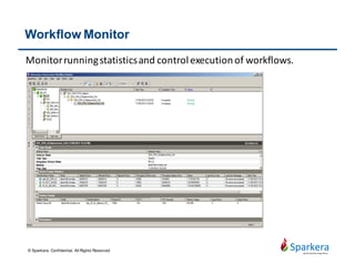 Administration Console
Monitor and manager various of Informatica service, licenses, etc.
© Sparkera. Confidential. All Rights Reserved
 