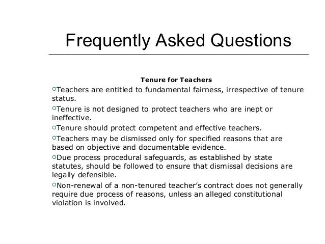 Dissertation and dismissal of tenured teachers