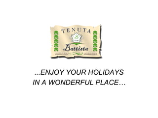 ...ENJOY YOUR HOLIDAYS IN A WONDERFUL PLACE… 