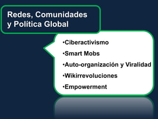 Redes, Comunidades y Política GlobalRedes, Comunidades y Política GlobalCiberactivismo
