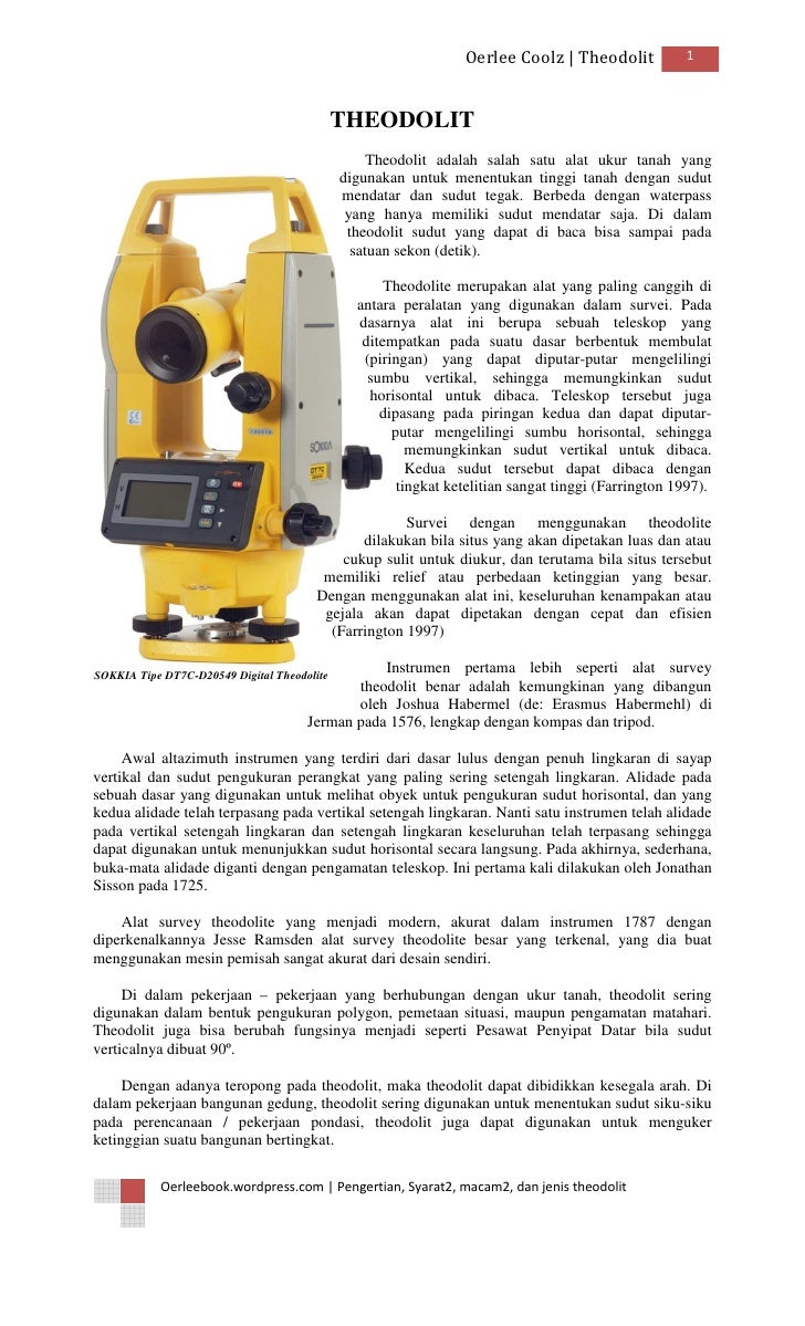 43+ Teodolit adalah teropong yang dapat mengukur sudut ideas