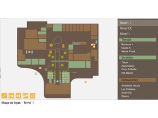 Mapa de lojas – Nível -1
 