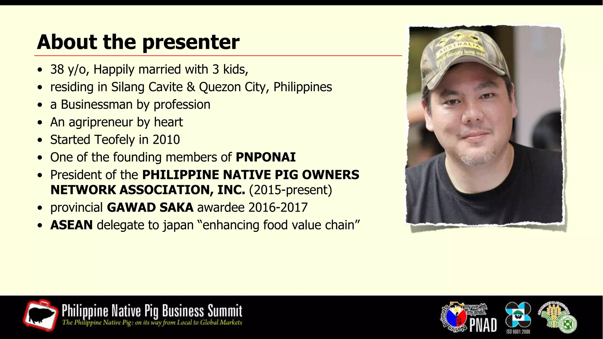Science-based native pig production to meet quality requirements of native  pig processors and consumers | PPTX