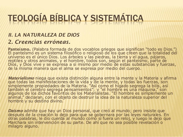Teología bíblica y sistemática