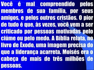 Quantas vezes sentimos que se obedecemos a Deus, as coisas deveriam andar direito para nós? Bem quando esperando entrar na glória que Deus lhe prometera, ele encontrou-se no meio de uma prisão escura, fedorenta e imunda. Oh, que desespero! Depois de mais de 10 anos de cativeiro, José deve ter começado a duvidar da visão. 