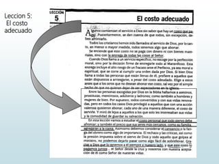 Leccion 5:
El costo
adecuado
 