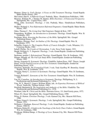 Teologia sistematica (Stanley Horton)