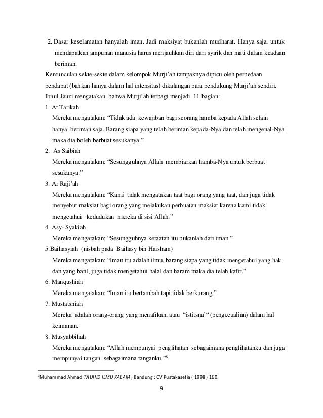 Teologi Islam Khawarij Dan Murji Ah 2013