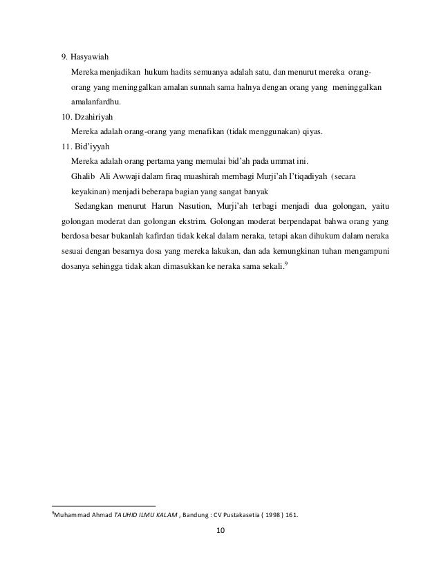 Teologi Islam Khawarij Dan Murji Ah 2013