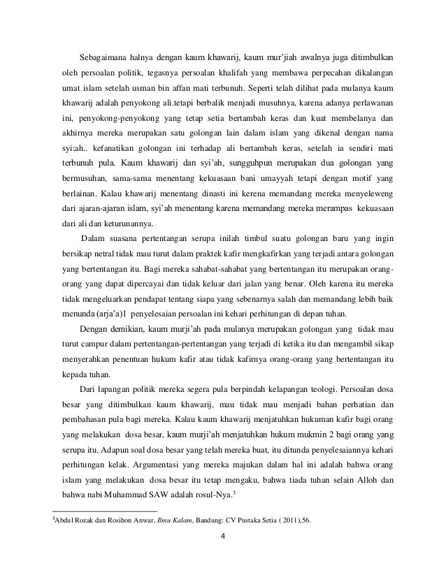 Teologi Islam Khawarij Dan Murji Ah 2013