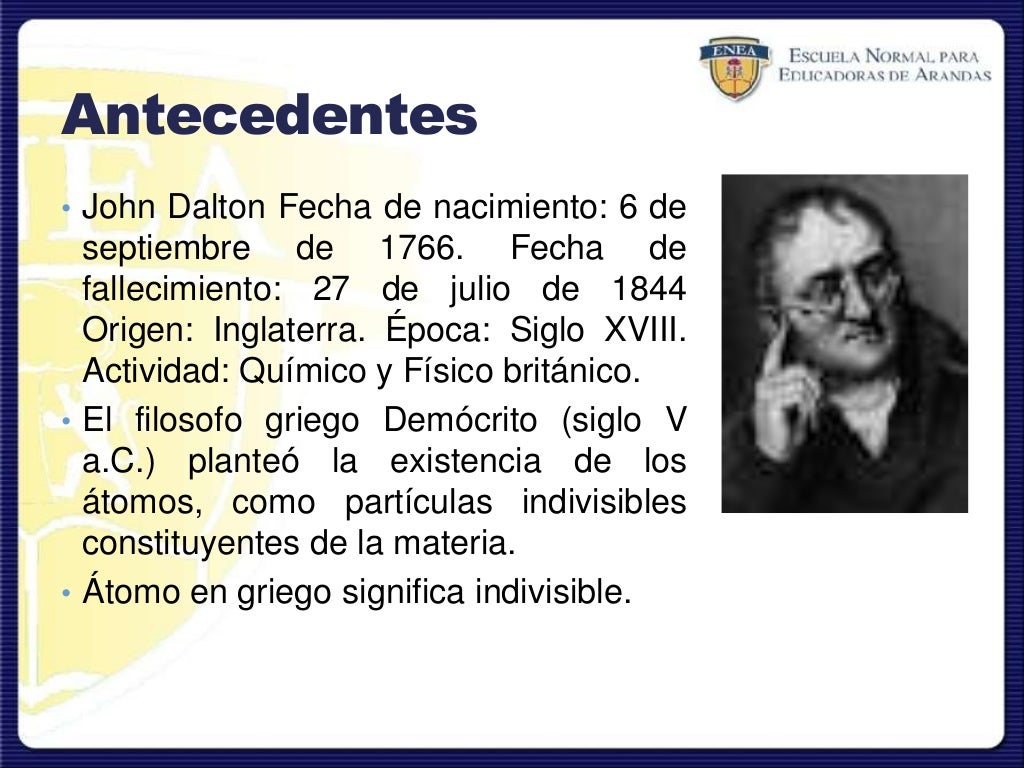 Teoría atómicadedalton bohr