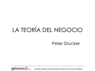 LA TEOR ÍA DEL NEGOCIO Peter Drucker 