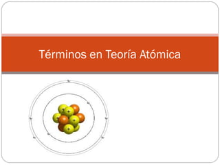 Términos en Teoría Atómica
 