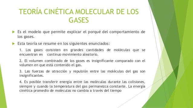 Teoría cinética molecular de los gases