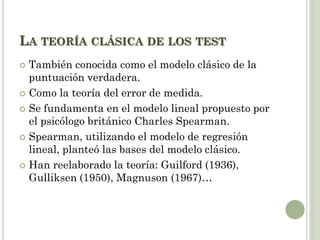 Teoría clásica de los test