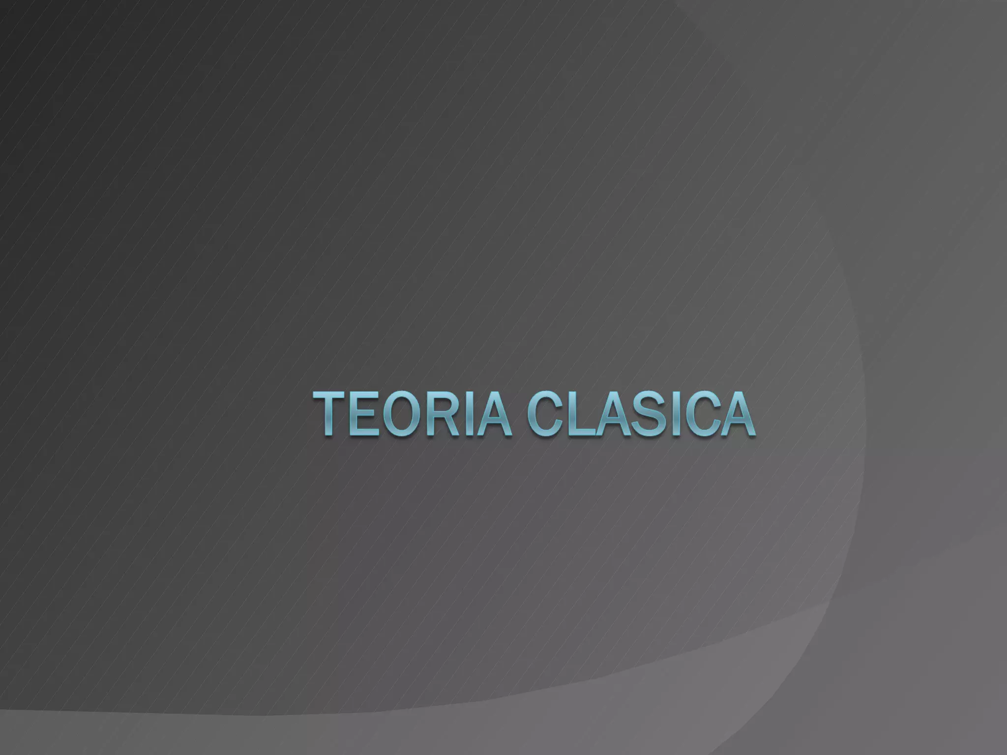 Teoría clásica de los tests PPT
