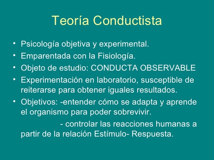 Teoría conductista