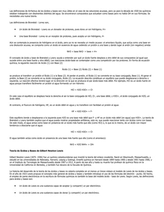 Teoría de ácidos y bases de svante august arrhenius