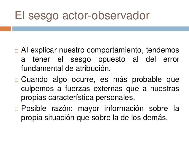 Teoría de la atribución