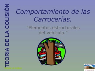 Comportamiento de las Carrocerías. “ Elementos estructurales del vehículo.” TEORIA DE LA COLISIÓN 