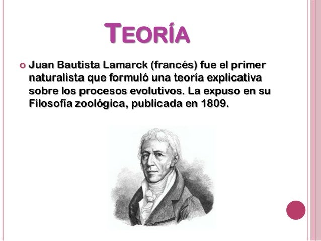 Teoría de la evolución según Lamarck