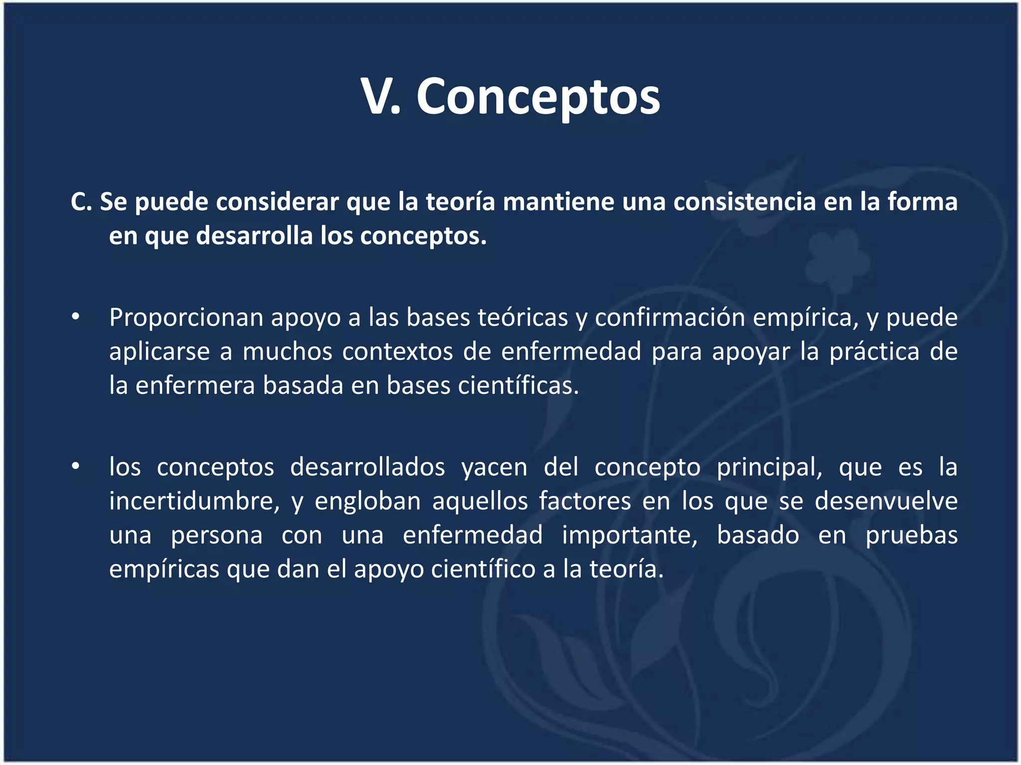 Teoría de la incertidumbre frente a la enfermedad | PPTX