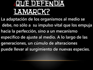 Teoría de Lamarck | PPT