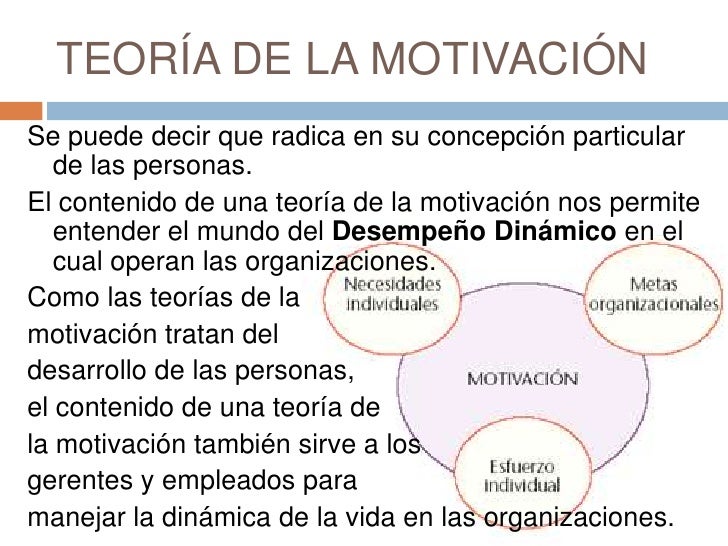Teoría de la motivación