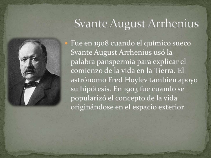 Autor De La Teoria De La Panspermia