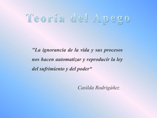 "La ignorancia de la vida y sus procesos
nos hacen automatizar y reproducir la ley

del sufrimiento y del poder“

Casilda Rodrigáñez

 