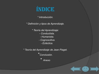 TeoríA Del Aprendizaje