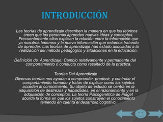 TeoríA Del Aprendizaje