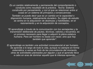 TeoríA Del Aprendizaje